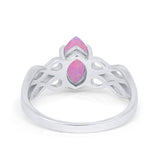 Marquise Simulated Cubic Zirconia Infinity Shank Ring 925 Sterling Silver