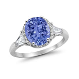Cocktail Halo Wedding Ring Simulated Cubic Zirconia 925 Sterling Silver