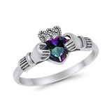 Vintage Style Engagement Bridal Ring Simulated CZ 925 Sterling Silver