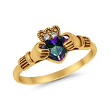 Vintage Style Engagement Bridal Ring Simulated CZ 925 Sterling Silver