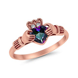 Vintage Style Engagement Bridal Ring Simulated CZ 925 Sterling Silver