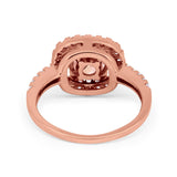 Solitaire Accent Wedding Ring Round Simulated CZ 925 Sterling Silver