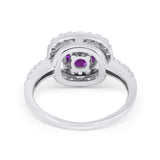 Solitaire Accent Wedding Ring Round Simulated CZ 925 Sterling Silver