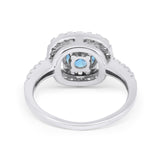 Solitaire Accent Wedding Ring Round Simulated CZ 925 Sterling Silver