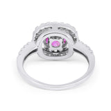 Solitaire Accent Wedding Ring Round Simulated CZ 925 Sterling Silver