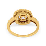 Solitaire Accent Wedding Ring Round Simulated CZ 925 Sterling Silver