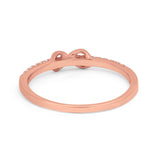 Petite Dainty Infinity Eternity Rings Simulated CZ 925 Sterling Silver