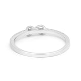 Petite Dainty Infinity Eternity Rings Simulated CZ 925 Sterling Silver