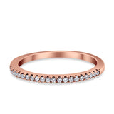 Eternity Wedding Band Ring Round Simulated CZ 925 Sterling Silver