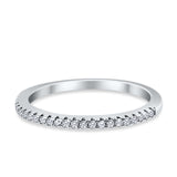 Eternity Wedding Band Ring Round Simulated CZ 925 Sterling Silver
