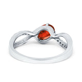 Oval Engagement Ring Simulated Cubic Zirconia 925 Sterling Silver
