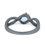 Oval Engagement Ring Simulated Cubic Zirconia 925 Sterling Silver