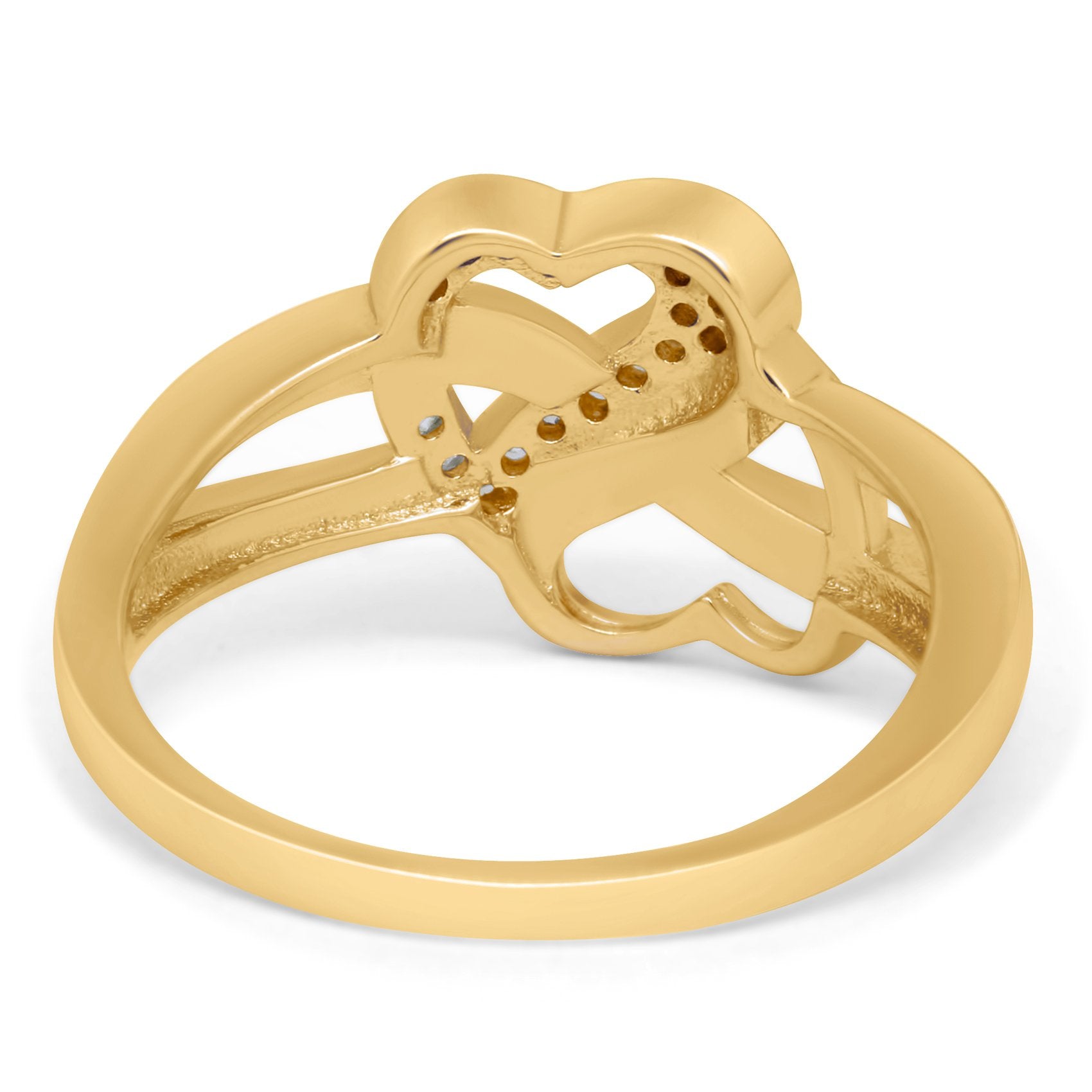 Double Heart Sparkling Ring