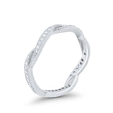 Twisted Eternity Wedding Ring 925 Sterling Silver