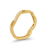 Twisted Eternity Wedding Ring 925 Sterling Silver