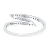 Fashion Half Eternity Ring Round Simulated Cubic Zirconia 925 Sterling Silver (5mm)