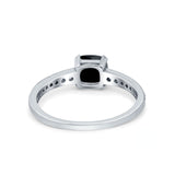 Cushion Cut Bridal Wedding Ring Simulated Cubic Zirconia 925 Sterling Silver