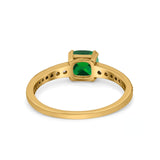 Cushion Cut Bridal Wedding Ring Simulated Cubic Zirconia 925 Sterling Silver