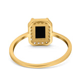 Halo Radiant Cut Wedding Engagement Ring Round Simulated Cubic Zirconia 925 Sterling Silver