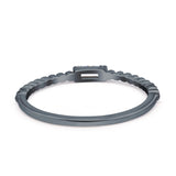 Simple Baguette Shape Wedding Ring Simulated Cubic Zirconia 925 Sterling Silver