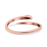 Snake Ring Oxidized Band Solid 925 Sterling Silver Thumb Ring (6mm)