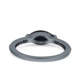 Art Deco Wedding Ring Marquise Simulated Cubic Zirconia 925 Sterling Silver