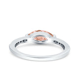Art Deco Wedding Ring Marquise Simulated Cubic Zirconia 925 Sterling Silver