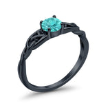 Solitaire Trinity Engagement Ring Simulated Cubic Zirconia 925 Sterling Silver