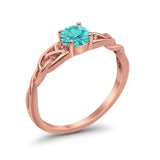 Solitaire Trinity Engagement Ring Simulated Cubic Zirconia 925 Sterling Silver