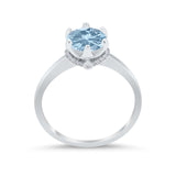Art Deco Engagement Ring Round Simulated Cubic Zirconia 925 Sterling Silver