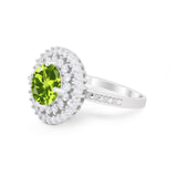 Halo Cocktail Wedding Engagement Ring Round Cubic Zirconia 925 Sterling Silver