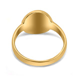 Peace Sign Ring Inlay Round Lab Created Opal 925 Sterling Silver