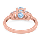 Oval Art Deco Wedding Bridal Ring Simulated Cubic Zirconia 925 Sterling Silver