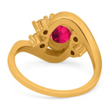 Swirl Oval Wedding Engagement Bridal Ring Simulated Cubic Zirconia 925 Sterling Silver