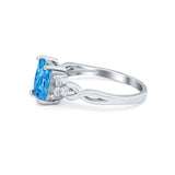 Emerald Cut Wedding Bridal Ring Simulated Cubic Zirconia 925 Sterling Silver