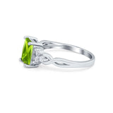 Emerald Cut Wedding Bridal Ring Simulated Cubic Zirconia 925 Sterling Silver