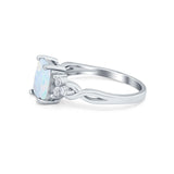Emerald Cut Wedding Bridal Ring Simulated Cubic Zirconia 925 Sterling Silver