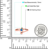 Turtle & Heart Ring Band Lab Created Opal 925 Sterling Silver (10mm)