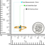 Turtle & Heart Ring Band Lab Created Opal 925 Sterling Silver (10mm)
