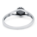 Oval Shape Ring Band Lab Created Opal 925 Sterling Silver (7mm)