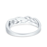 Criss Cross Ring Band Lab Created Opal 925 Sterling Silver (5mm)