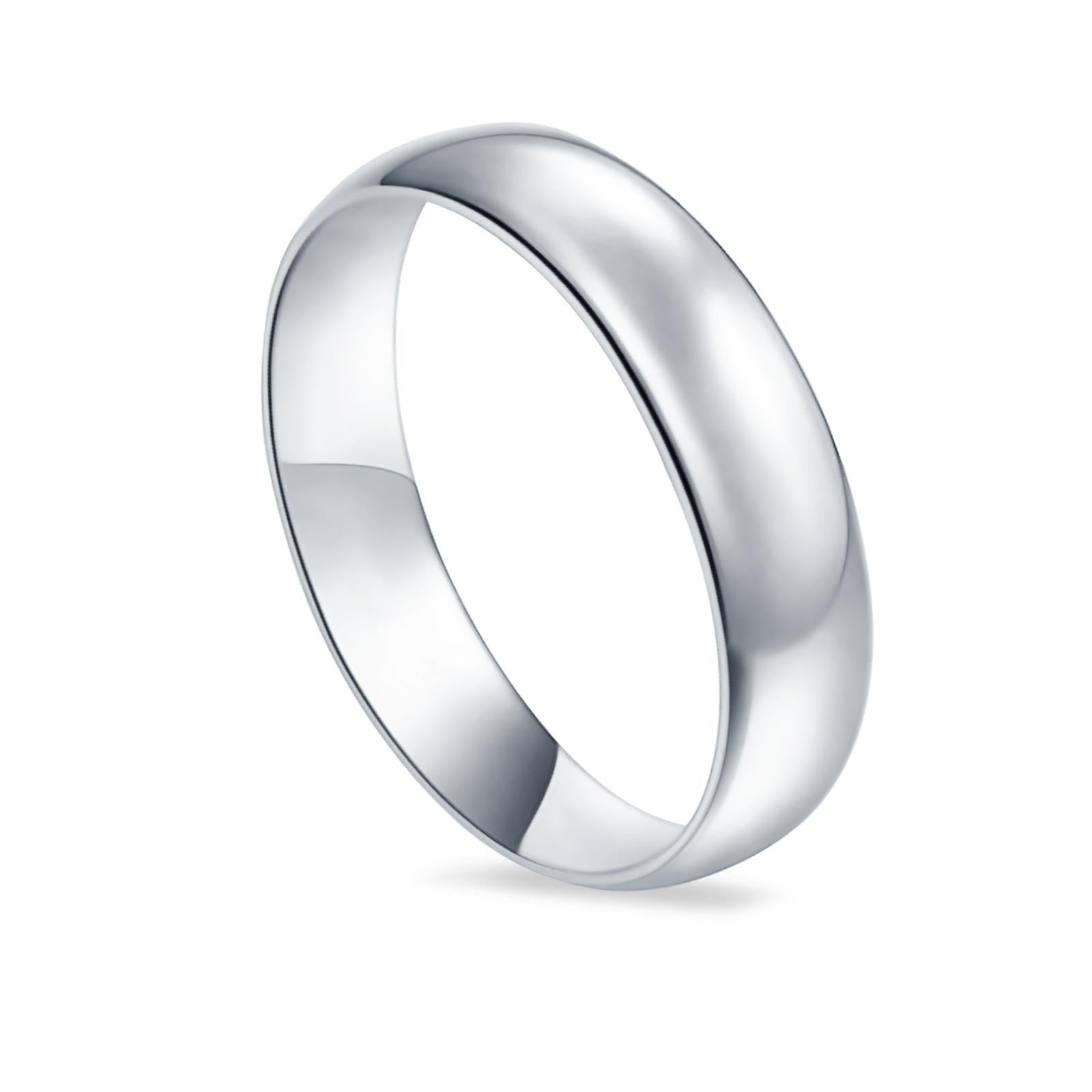 Sterling Silver Round Band Ring - .925 Solid Silver, Choose Your Size & Finish