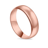 Sterling Silver Wedding Band Ring Round 925 Sterling Silver (6MM)