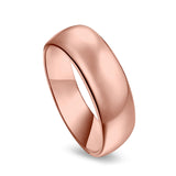 Sterling Silver Wedding Band Ring Round 925 Sterling Silver (8MM)