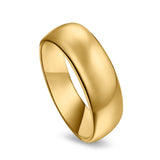 Sterling Silver Wedding Band Ring Round 925 Sterling Silver (8MM)