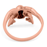 Frog Ring Oxidized Band Solid 925 Sterling Silver Thumb Ring (13mm)