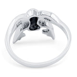 Frog Ring Oxidized Band Solid 925 Sterling Silver Thumb Ring (13mm)