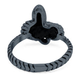 Snake Ring Oxidized Band Solid 925 Sterling Silver Thumb Ring (13mm)