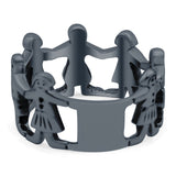 Children Oxidized Band Solid 925 Sterling Silver (11mm)