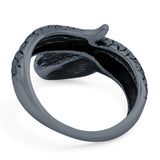 Snake Ring Oxidized Band Solid 925 Sterling Silver Thumb Ring (21mm)